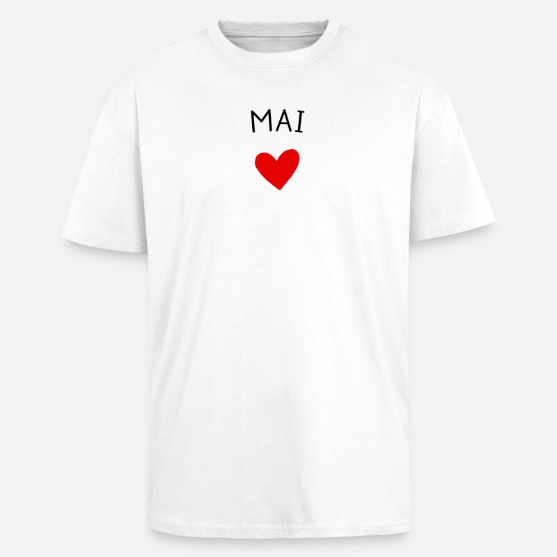 Werdende Mutter May – Baby unterwegs ❤️ - Oversized Heavyweight Unisex T-Shirt - Weiß