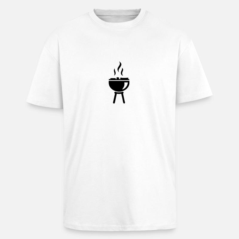 BBQ - Unisex Oversized Heavyweight T-shirt - white