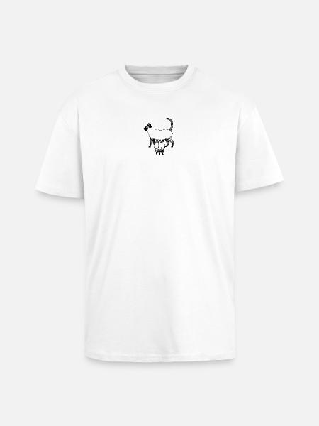 SIAMES-KATZE – MUTTERKATZE - Oversized Heavyweight Unisex T-Shirt - Weiß