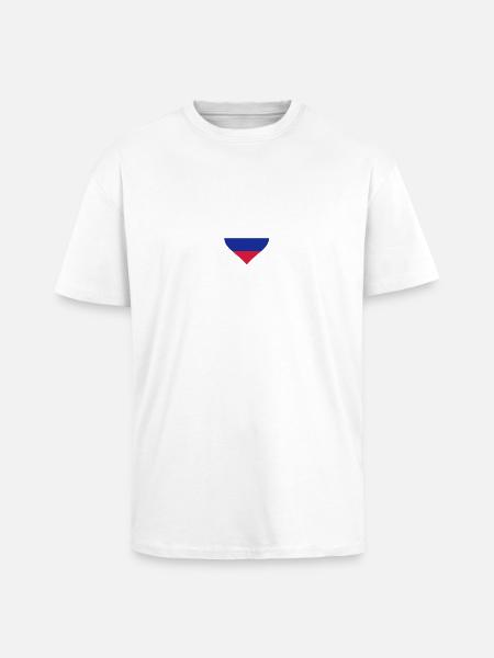 russland herz - Unisex Oversized Heavyweight T-shirt - white