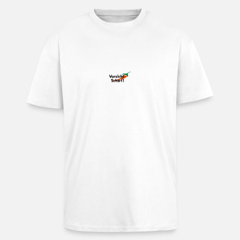 Caution Sharp! - Unisex Oversized Heavyweight T-shirt - white