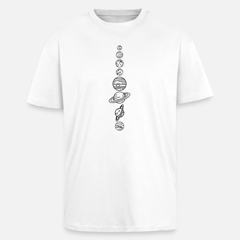 Solar System Planets – Solar System Space - Unisex Oversized Heavyweight T-shirt - white