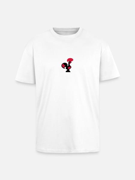 portuguese drawing Rooster of Barcelos portugal - Unisex Oversized Heavyweight T-shirt - white