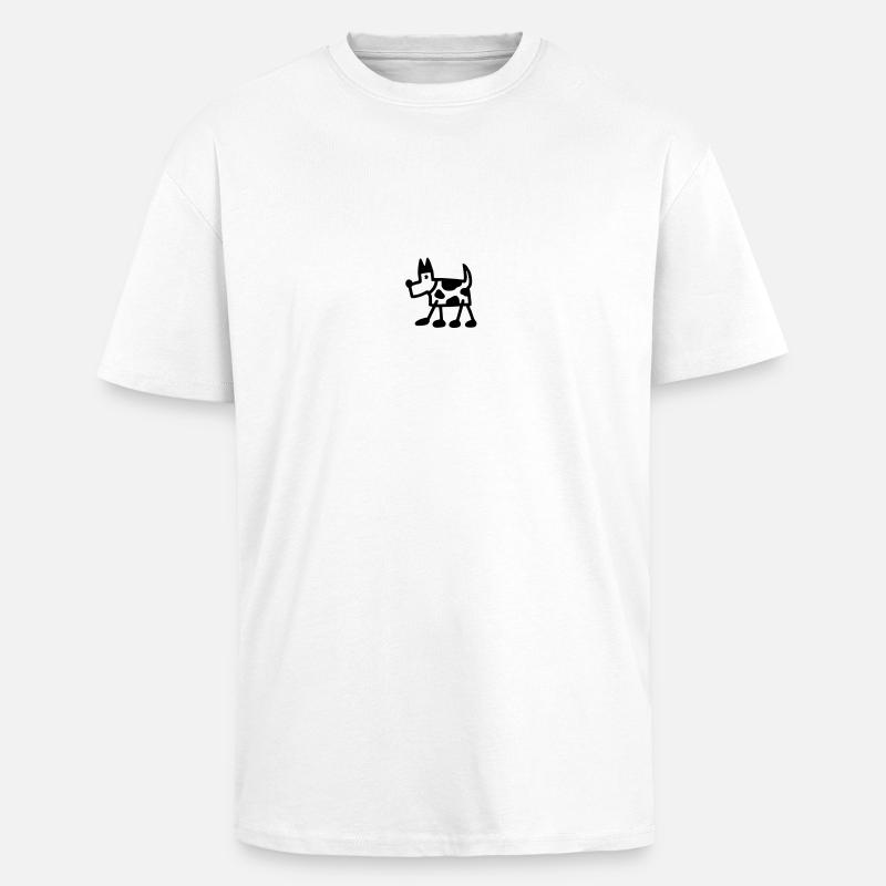 Hund gefleckt - Oversized Heavyweight Unisex T-Shirt - Weiß