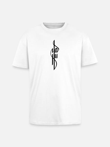 Ya Hu Calligraphy - Unisex Oversized Heavyweight T-shirt - white