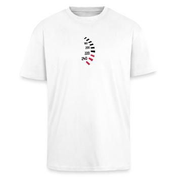Compteur vitesse - T-shirt unisexe oversize épais - blanc - Devant - Alina (178cm) & Michal (187cm)
