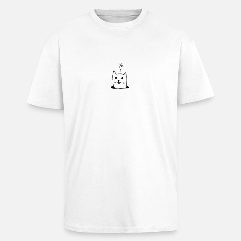 Cat cool - Unisex Oversized Heavyweight T-shirt - white