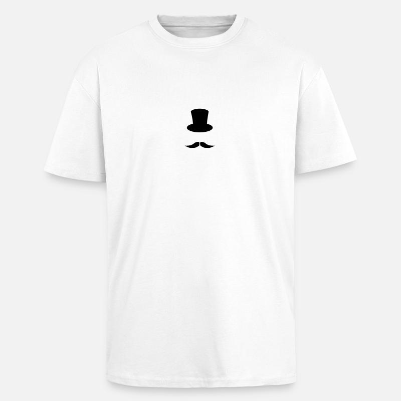 sir top hat - T-shirt unisexe oversize épais - blanc