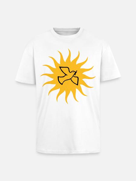 Dove of peace Sun - Unisex Oversized Heavyweight T-shirt - white