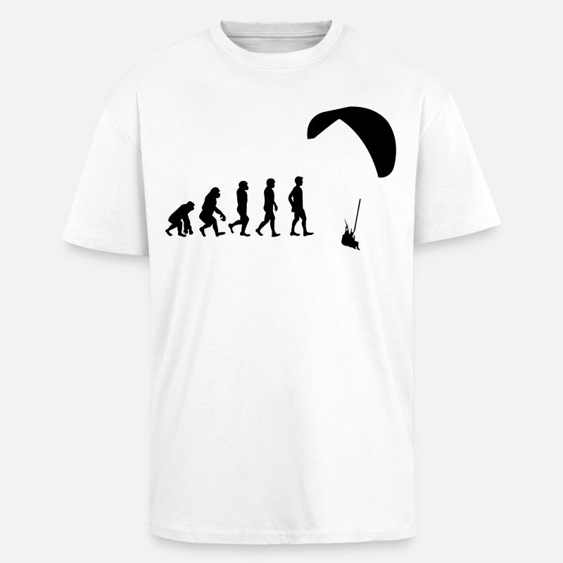 Evolution Gleitschirm - Oversized Heavyweight Unisex T-Shirt - Weiß