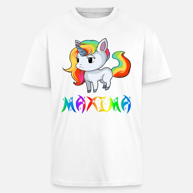 Maxima Einhorn - Oversized Heavyweight Unisex T-Shirt - Weiß
