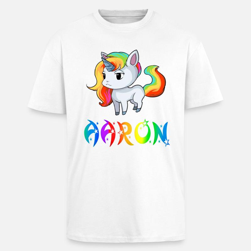 Aaron Einhorn - Oversized Heavyweight Unisex T-Shirt - Weiß