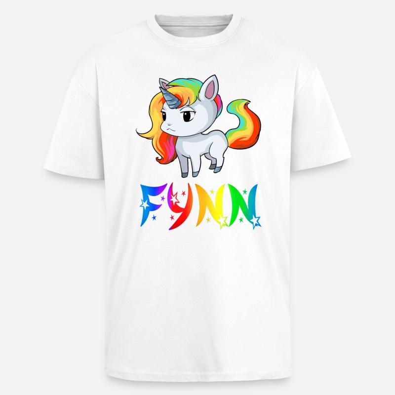 Fynn Einhorn - Oversized Heavyweight Unisex T-Shirt - Weiß