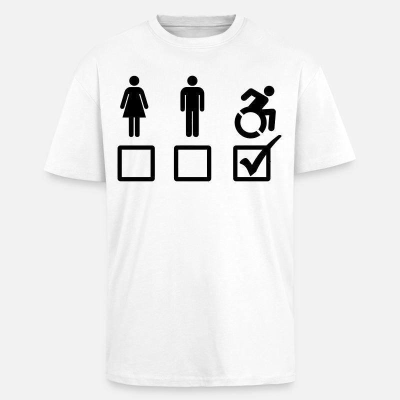 Rollstuhlfahrer ist geeignet # - Oversized Heavyweight Unisex T-Shirt - Weiß