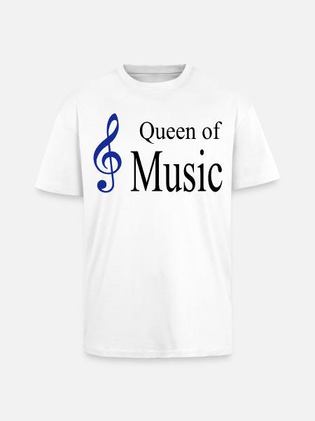 musique - T-shirt unisexe oversize épais - blanc