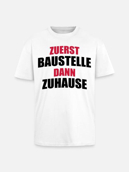 Haus bauen - Oversized Heavyweight Unisex T-Shirt - Weiß