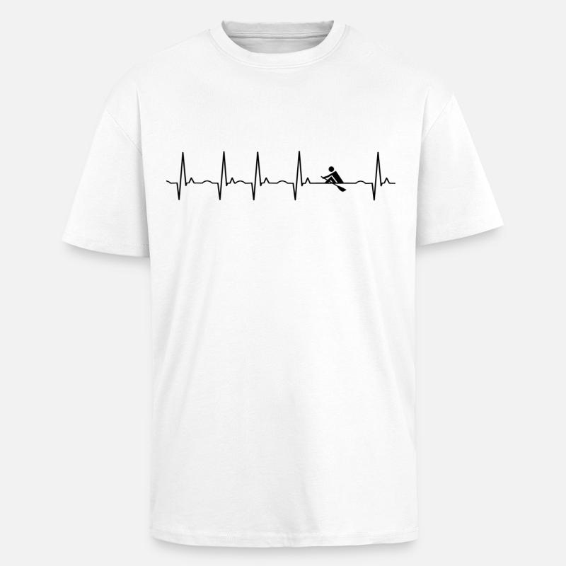 Rameur ramant rafting - T-shirt unisexe oversize épais - blanc