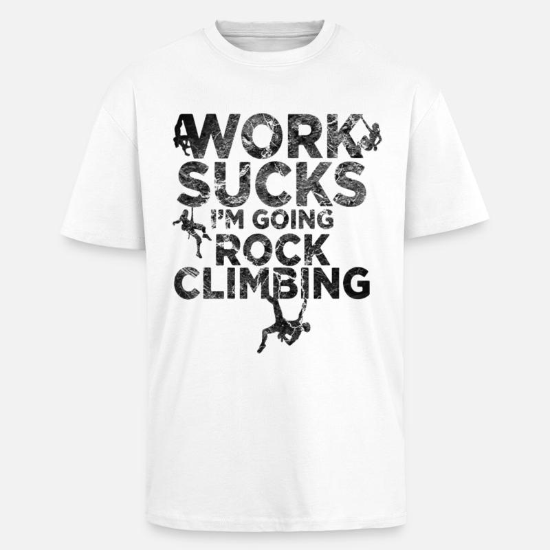 klettern boulder Kletterer klettergurt Geschenk - Oversized Heavyweight Unisex T-Shirt - Weiß