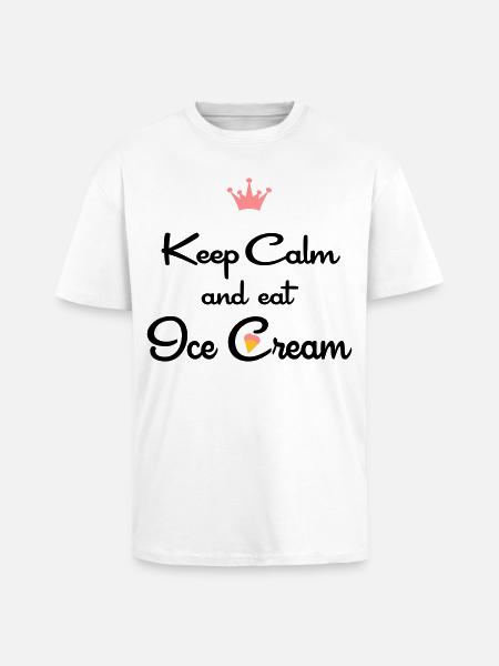 ice cream - Unisex Oversized Heavyweight T-shirt - white
