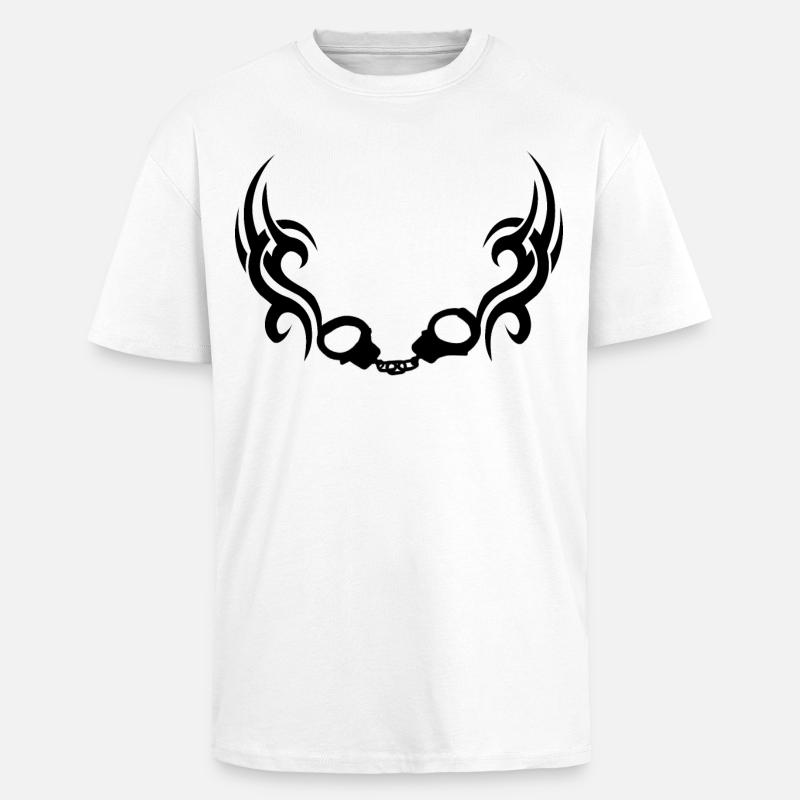 Handschellentrible - Oversized Heavyweight Unisex T-Shirt - Weiß