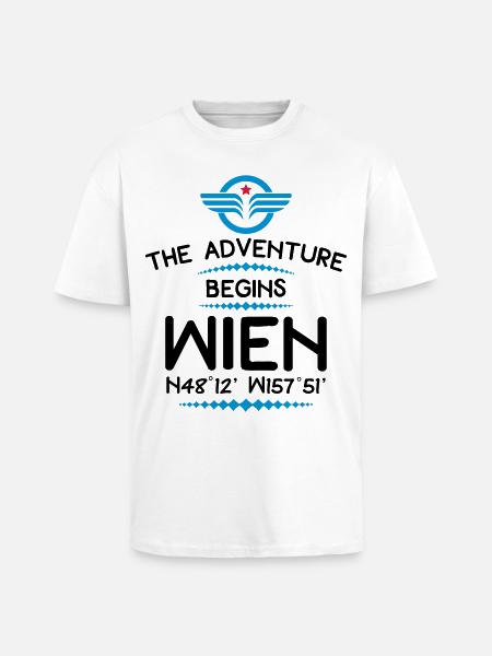 Vienne - T-shirt unisexe oversize épais - blanc