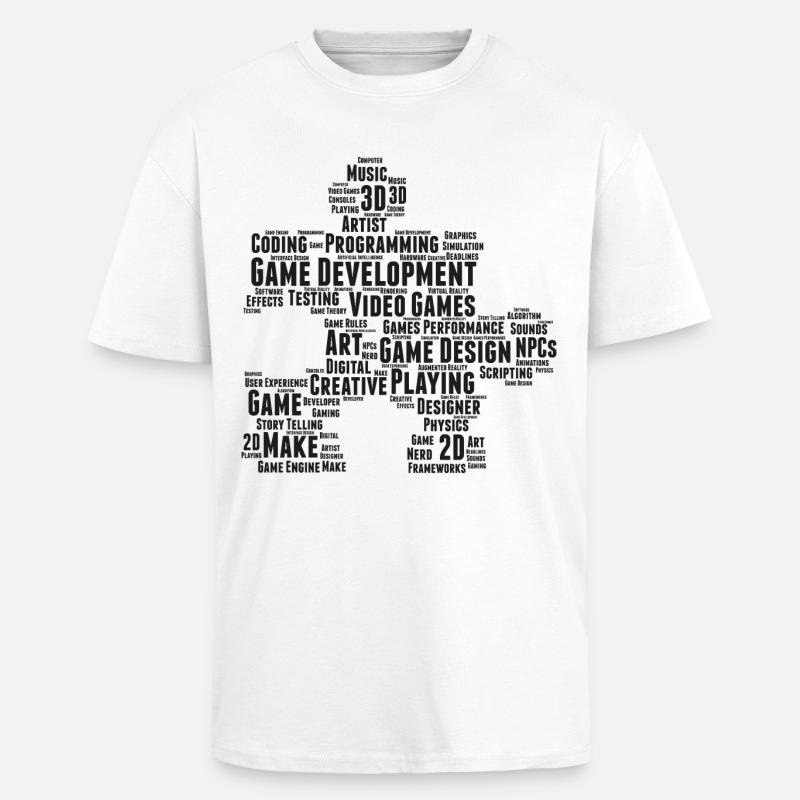 Game Dev - Unisex Oversized Heavyweight T-shirt - white