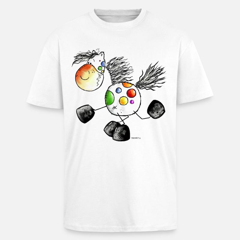 Kunterbuntes Pferd - Pony - Pferde - Oversized Heavyweight Unisex T-Shirt - Weiß