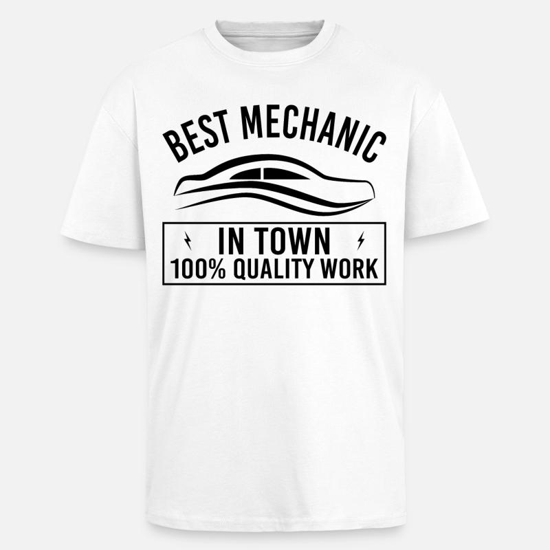 Occupation Engineer in Mechanical Engineering - Unisex Oversized Heavyweight T-shirt - white