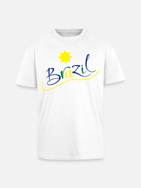 brasilien - Oversized Heavyweight Unisex T-Shirt - Weiß