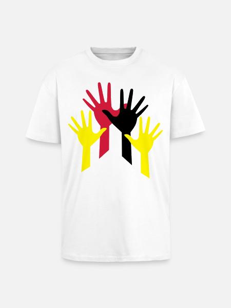 haende - Oversized Heavyweight Unisex T-Shirt - Weiß