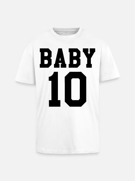 Baby 10 - T-shirt unisexe oversize épais - blanc