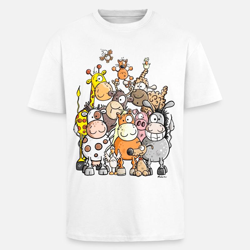 Tas géant de l'animal - T-shirt unisexe oversize épais - blanc