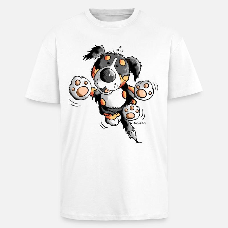 Brain der Berner Sennenhund - Oversized Heavyweight Unisex T-Shirt - Weiß