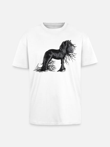 Sweet Friesian Horse - Unisex Oversized Heavyweight T-shirt - white