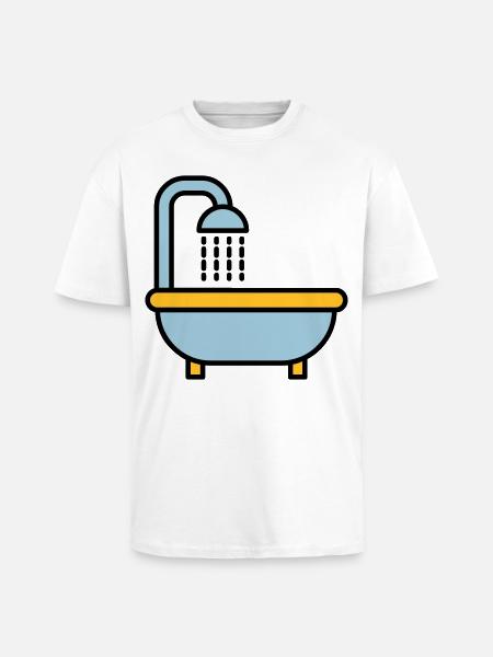 Baignoire - T-shirt unisexe oversize épais - blanc