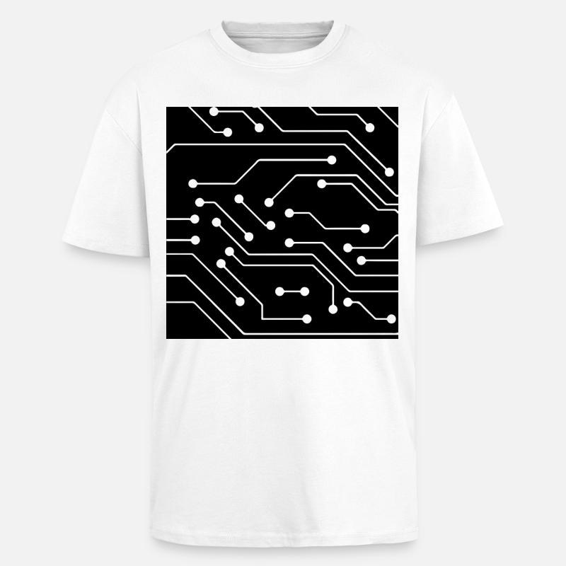 Computer pattern - Unisex Oversized Heavyweight T-shirt - white