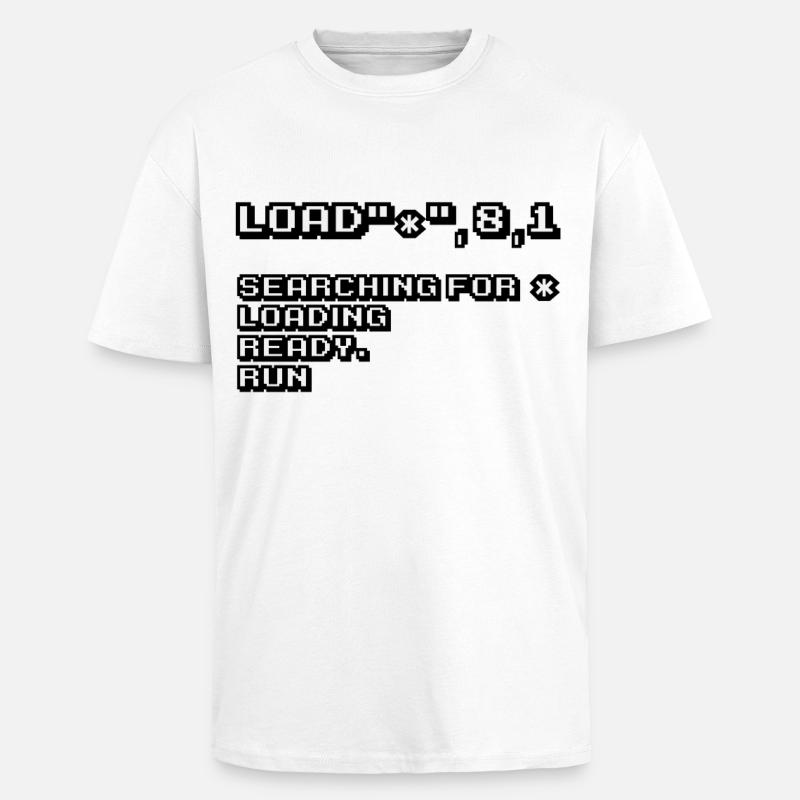 Retro Computing und 8-Bit Nostalgie - Oversized Heavyweight Unisex T-Shirt - Weiß