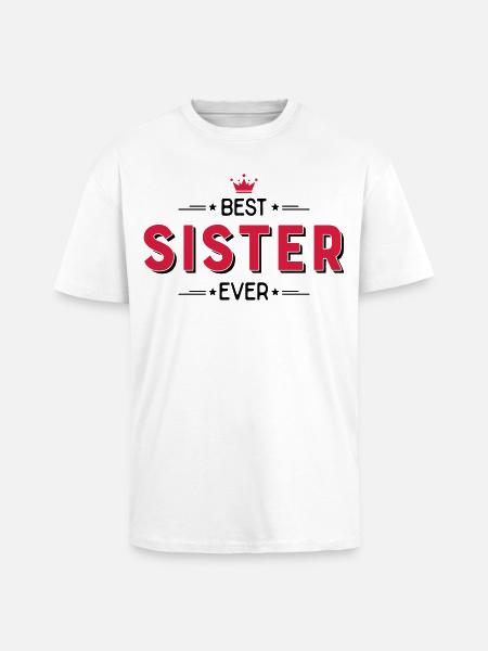 Sœur - T-shirt unisexe oversize épais - blanc