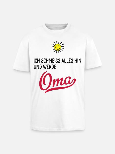 oma - Oversized Heavyweight Unisex T-Shirt - Weiß