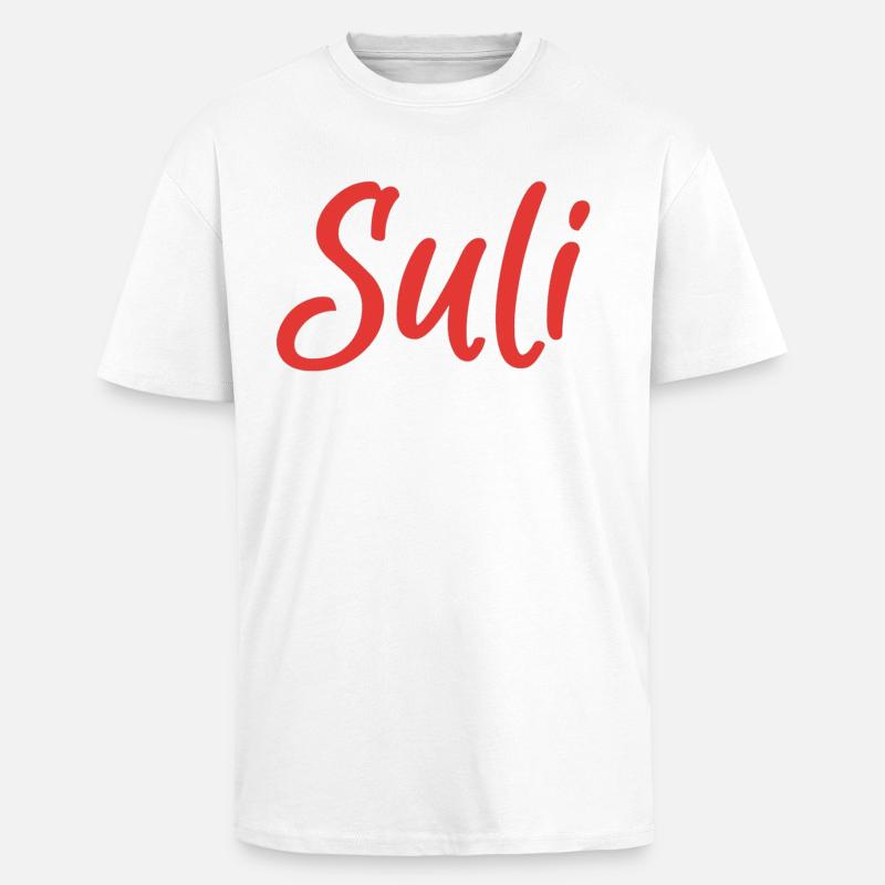Suli ( Suli ) - T-shirt unisexe oversize épais - blanc