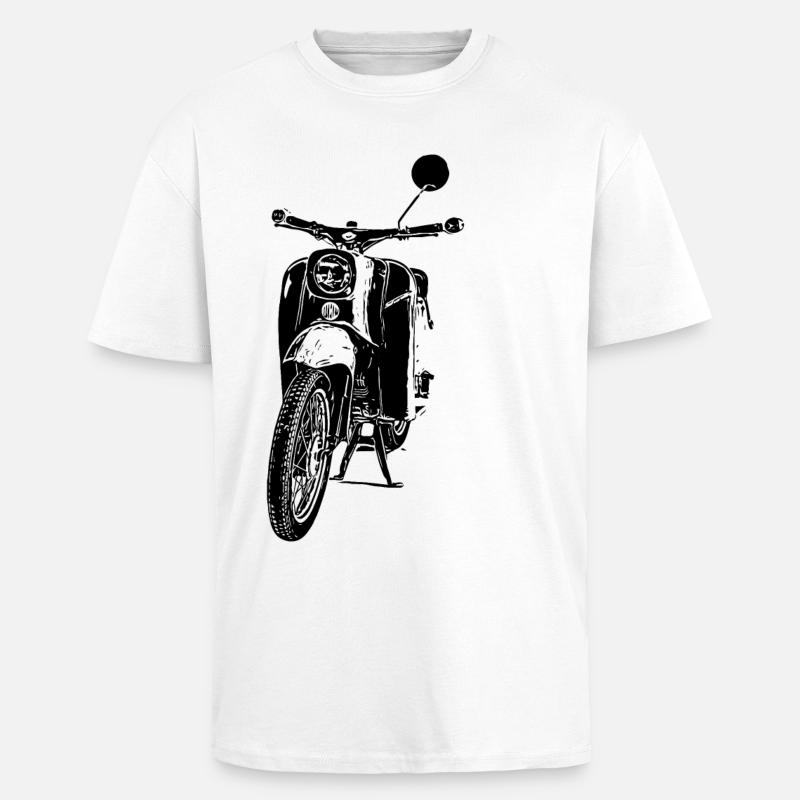 Cyclomoteur Schwalbe - T-shirt unisexe oversize épais - blanc