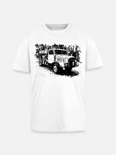IFA Horch LKW Kipper - Oversized Heavyweight Unisex T-Shirt - Weiß