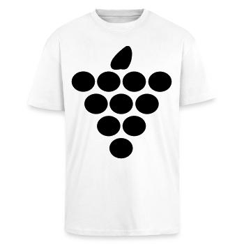 Wine Route - Unisex Oversized Heavyweight T-shirt - white - Front - Alina (178cm) & Michal (187cm)