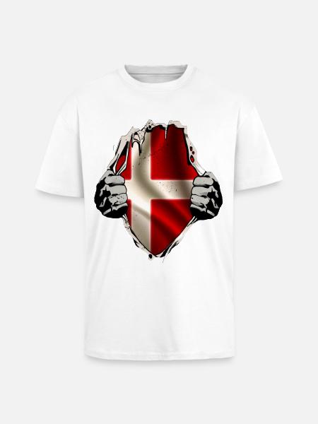 Denmark under the shirt - Unisex Oversized Heavyweight T-shirt - white
