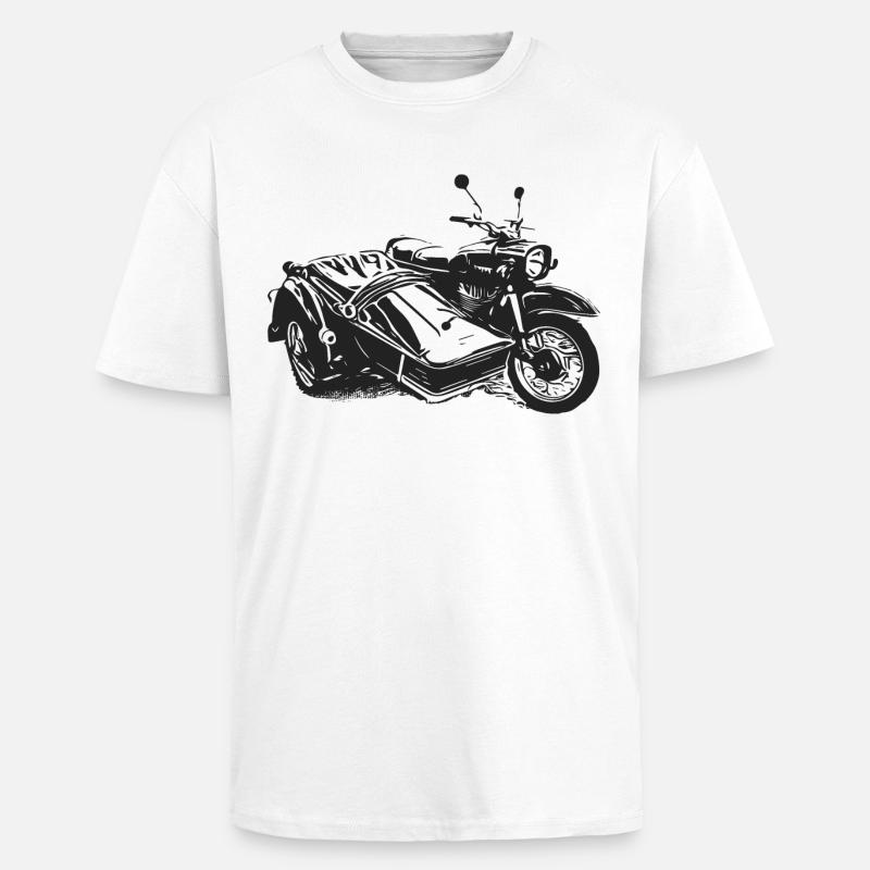 Simson Schwalbe Duo - Oversized Heavyweight Unisex T-Shirt - Weiß