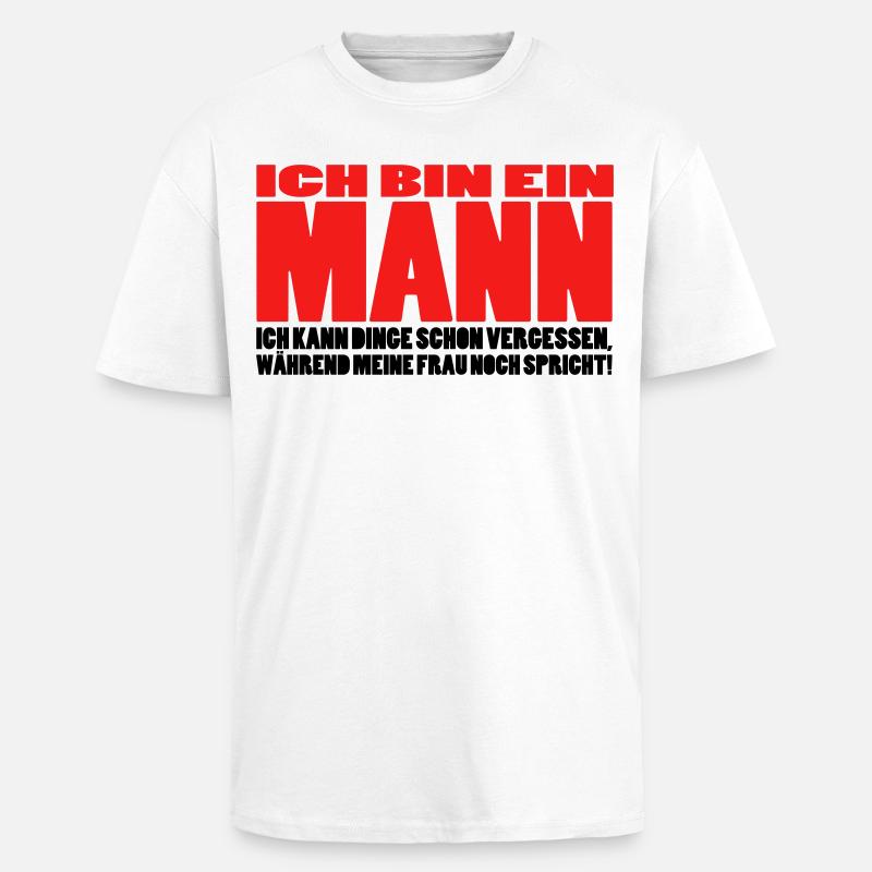 mann spruch witzig männer ehemann ehe - Oversized Heavyweight Unisex T-Shirt - Weiß
