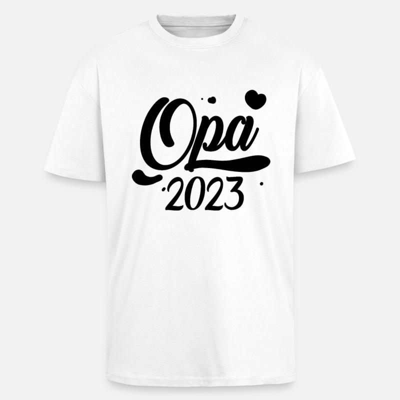 Opa 2023 loading - Oversized Heavyweight Unisex T-Shirt - Weiß