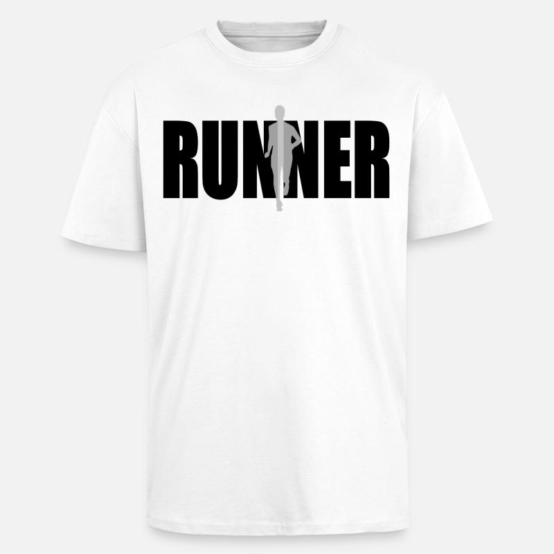 Coureur - T-shirt unisexe oversize épais - blanc
