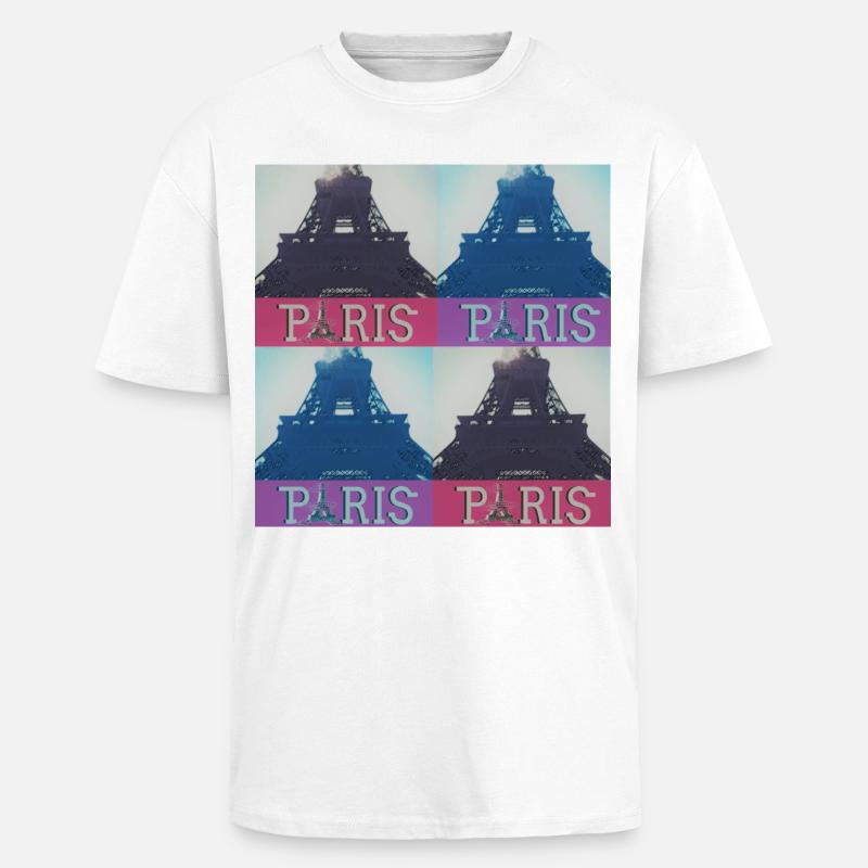 paris eiffel - Oversized Heavyweight Unisex T-Shirt - Weiß