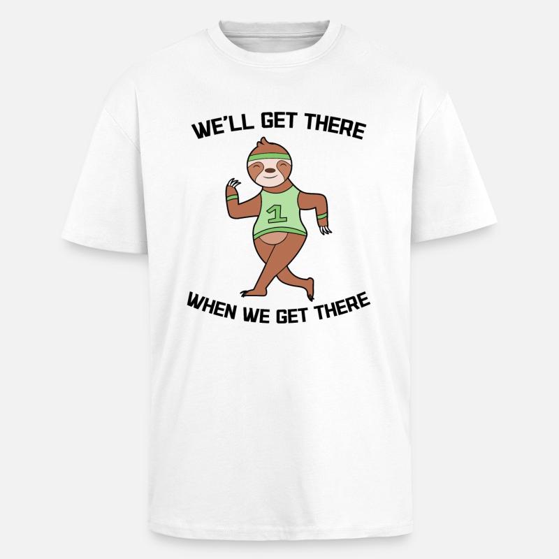 Cool Statement Faultier Langsam Dschungel Tier - Oversized Heavyweight Unisex T-Shirt - Weiß